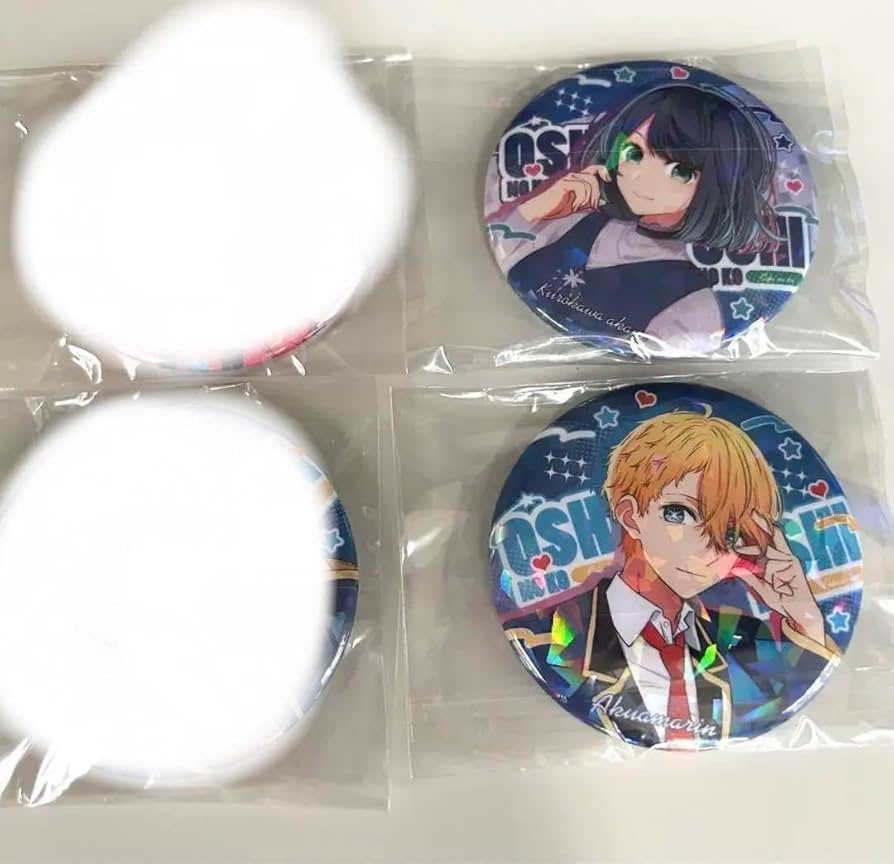 Amazon | 推しの子 ホログラム缶バッジ アクア アイ 黒川あかね