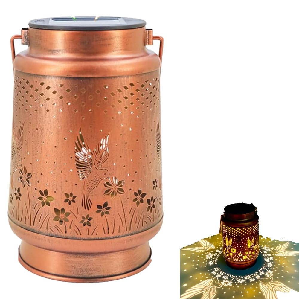 Lucario 1pc Solar Lanterns Outdoor Hanging Lantern Lights, Hollowed-Out Metal Decor Lantern, Waterproof LED Decorative Garden Light Garden Decoration Patio, Yard, Pathway, Landscape Lighting (Bird) (B0CQYQQ36P) Amazon Price History, Amazon Price Tracker