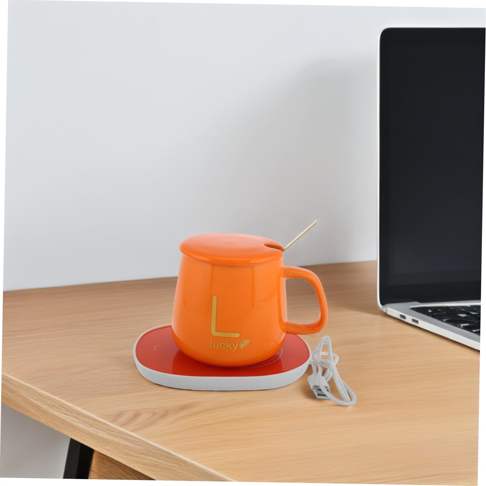 ULTECHNOVO Scalda Tazze Coperchio Per Tazza E Cucchiaio Set Scalda Tazze Elettrico Set Di Tazze in Ceramica Ceramica
