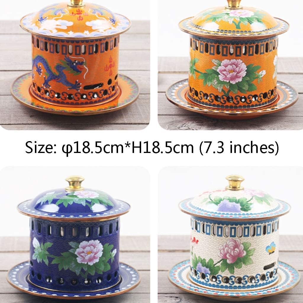 Fondue Fryers Induction Saucepans for Hobs Hotel Copper Hot Pot Buffet Seafood Small Hot Pot Environmentally Friendly Stainless Steel Liner Exquisite Pattern Pot(D)