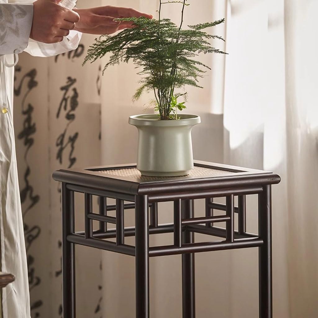 Multi Tiered Plant Stand Indoor Chinese Solid Wood Plant Rack Balcony Storage Rack Indoor Living Room Floor-Standing Flower Pot Bracket Corner Outdoor Plant Stand(M:31CMX31CMX81CM)