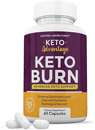 Keto Advantage Keto Burn Pills 1275 mg Fórmula nueva y mejorada que contiene vinagre de sidra de manzana, aceite de oliva extra virgen en polvo,