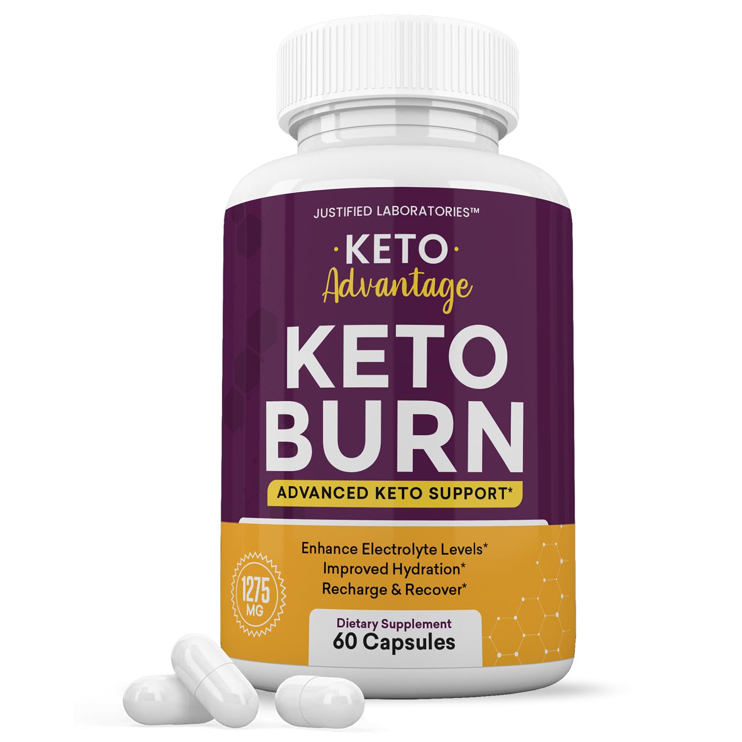 Keto Advantage Keto Burn Pills 1275MG New & Improved Formula Contains Apple Cider Vinegar Extra Virgin Olive Oil Powder Green Tea Leaf 60 Capsules