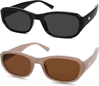Trendy Retro Rectangle Sunglasses Womens Mens 90s Classic Vintage Sun Glasses AR82341
