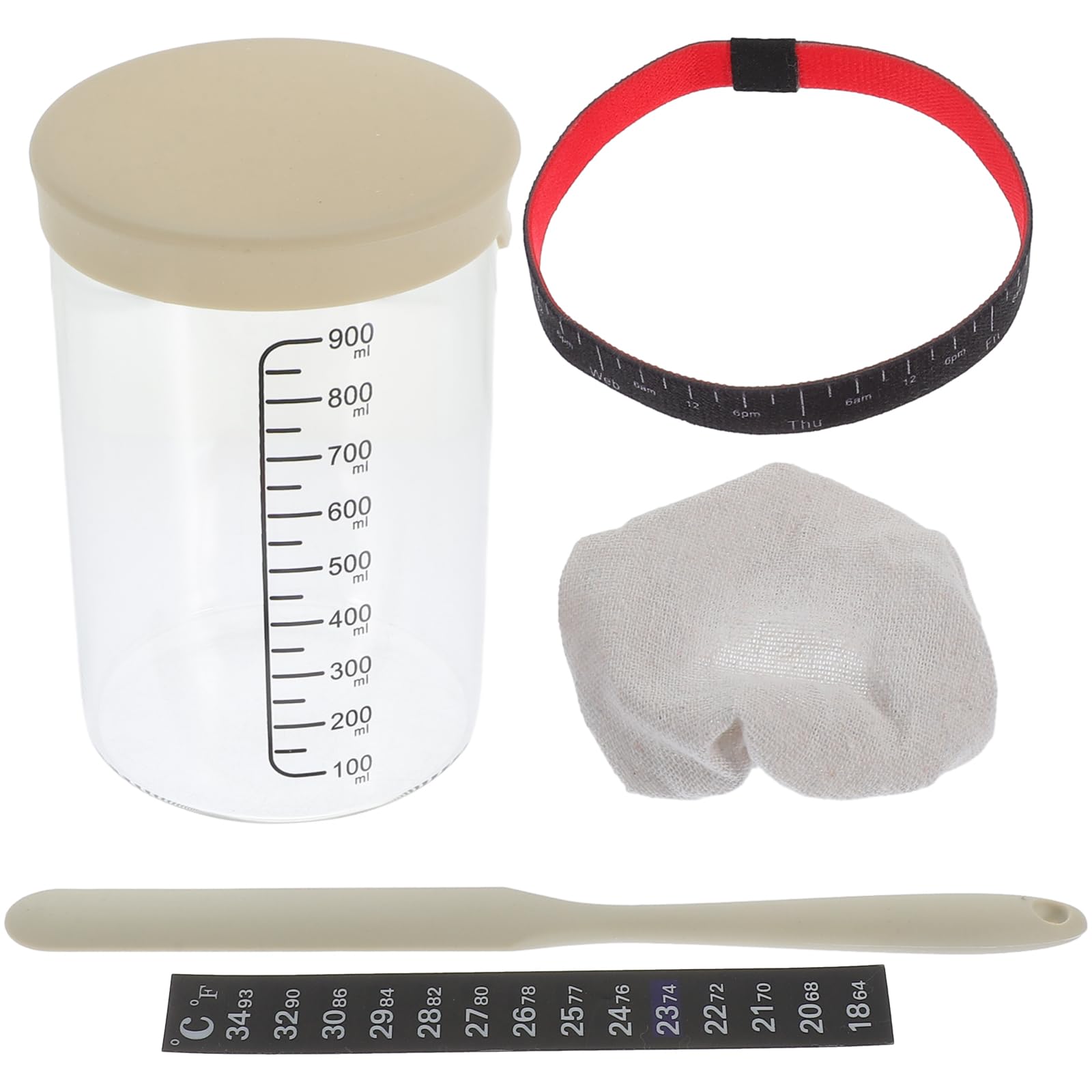 COLLBATH Sauerteig Starterglas Glas Mehrwegflasche Fermentationsbehälter Hefegärung Naturhefe Startertank Zubehör Für Brotteig Gärset