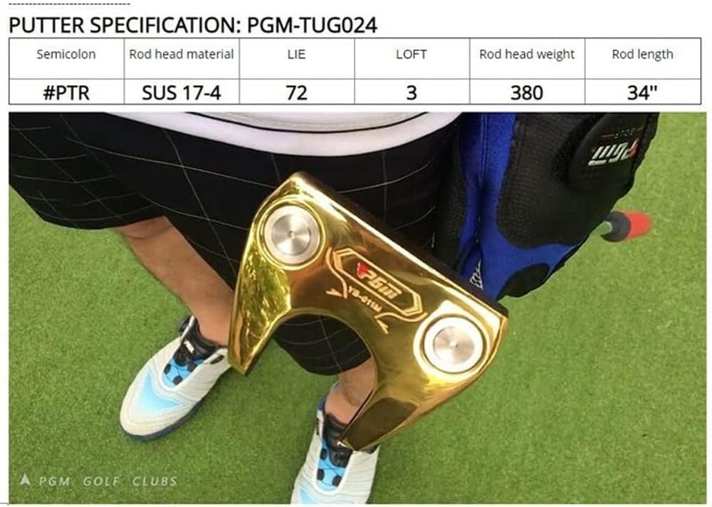 ¿Te apetece un hoyo en uno? Pruebe Nuestros putters de mazo de Golf con Cubierta para la Cabeza de Golf para diestros, Hombres y Mujeres, Putter Dorado con Cubierta para la Cabeza