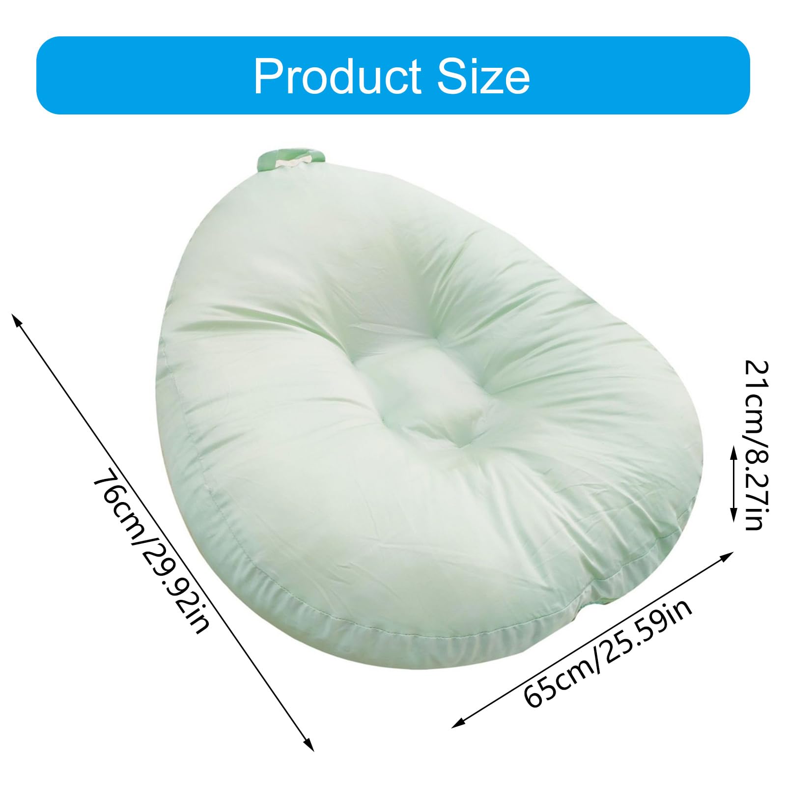 1 almohada ergonómica de satén de algodón con funda extraíble y mango compacto para lactancia, antiescupir, a prueba de derrames, para la alimentación del bebé, contorneada para satén de algodón