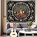 Lifeella Tree of Life Moon Phase Tapestry, Sun and Moon Botanical Wall Art, Mystic Vintage Boho Floral Room Decor for Living Room Bedroom Home, 36x48 inches