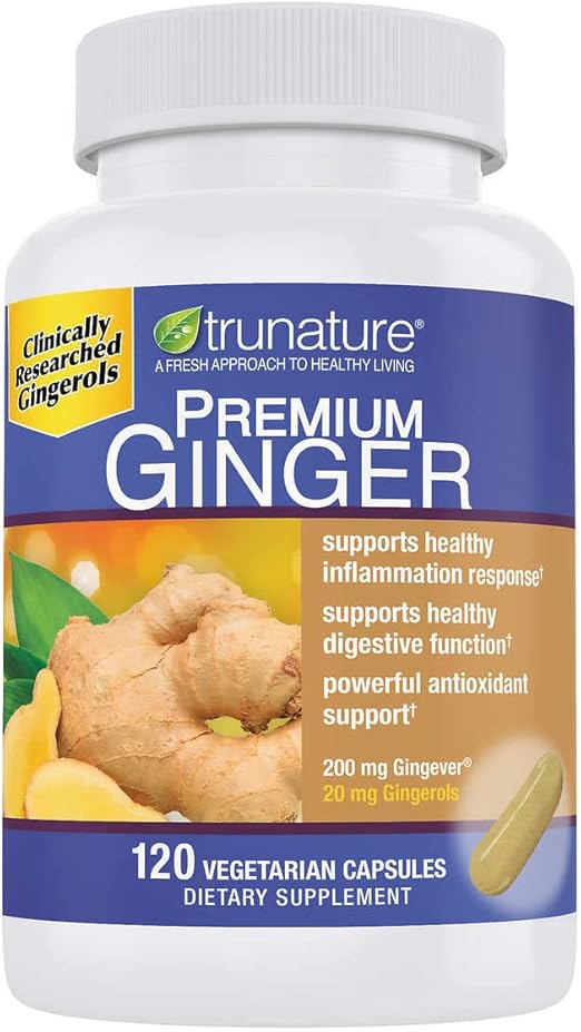 TruNature Premium Ginger Dietary Supplement, 120 Vegetarian