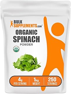 BulkSupplements.com Organic Spinach Powder - Herbal Supplement, Spinach ...