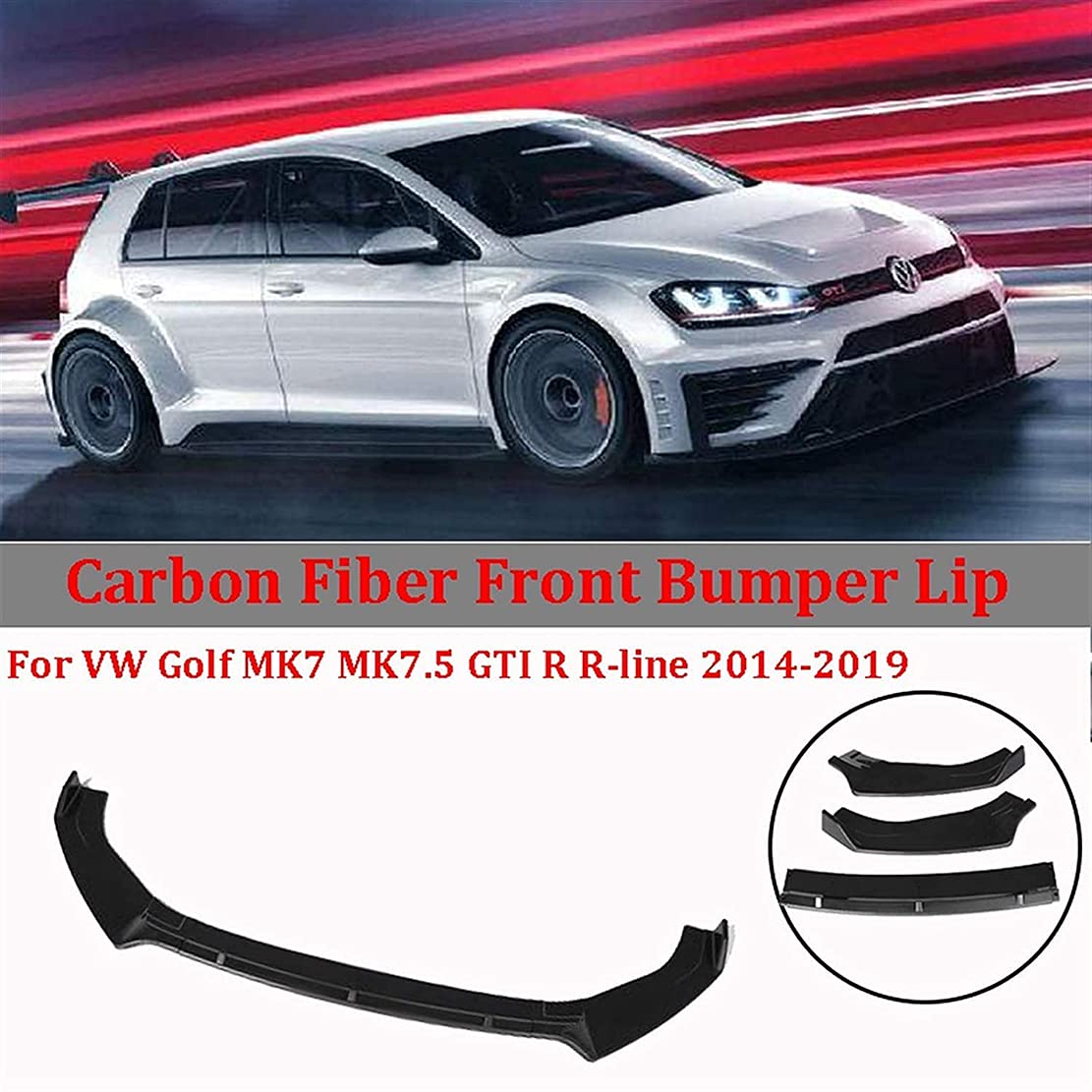 do Vw Golf Mk7/7.5 GTI R GTD, przednie klapy samochodowe podbródek ABS antykolizyjny rozdzielacz dyfuzor osłona fartuch ochrona dekoracyjna