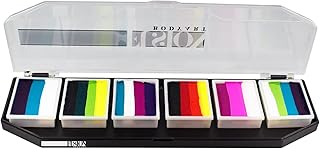 FUSION BODY ART Professional Face Painting Palette Rainbow Burst | Safe & Non-Toxic Water Activated Face Paint Kit for Kids & Adults | Gift & for Birthday Parties