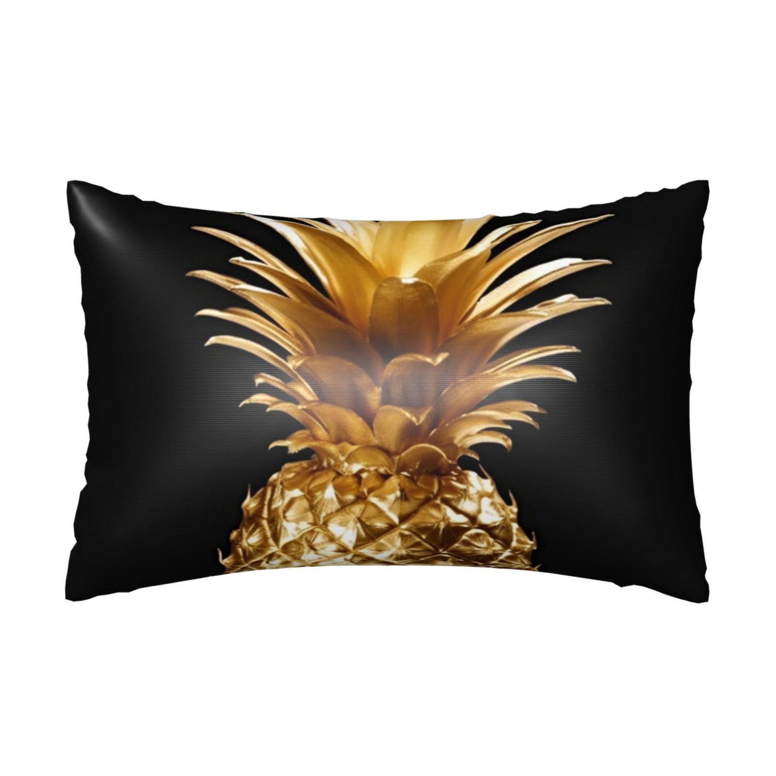 Satin Pillowcase for Hair and Skin, Gold Pineapple Pillow Case Queen Size 20x30 Inches, Cooling Silky Pillowcases with Zipper Ultra Smooth and Soft Pillow Cover for Sleeping
