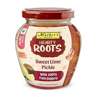 Mothers Recipe Hearty Roots Sweet Lime Pickle with 100% Palm Jaggery, 350 g - image, photos