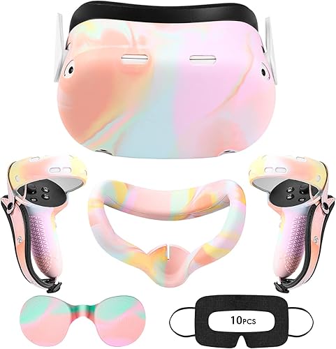 EWalos Accessories for Oculus Quest 2 VR Accessory for Meta Quest 2 Includes Quest 2 Controller Grip Leather Cover VR Shell Cover Quest 2 Face Cover