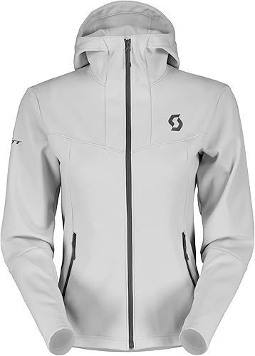 SCOTT Sudadera con capucha media definida para mujer, Gris claro