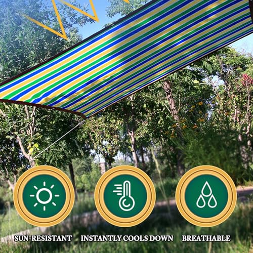 Filet d'ombrage robuste 2x5m avec œillets auvent extérieur UV - 4