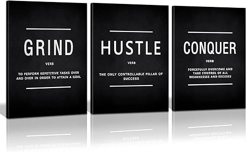 Miniatura 15 de KAWAHONE Lienzo decorativo motivacional para pared, con texto en inglés "It All Starts with A Dream", póster inspirador para oficina, con citas,