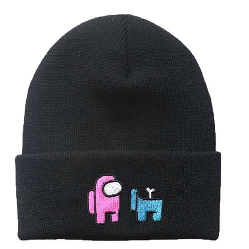 Cartoon Among us Game Embroidery Knit hat Warm hat