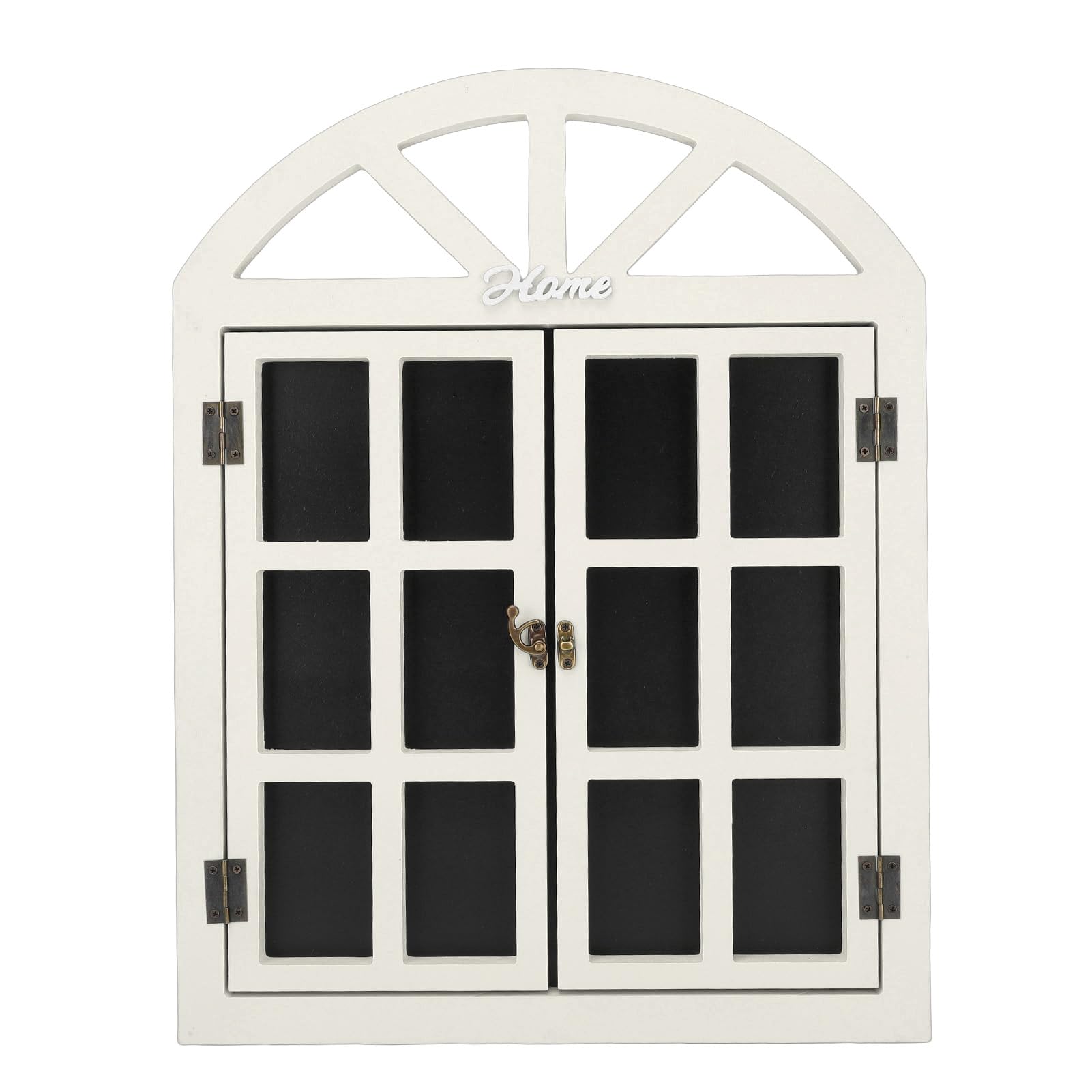 Muiltvoe Hanging Chalkboard Sign, Wooden Erasable Window Frame Shaped Message Board with Hanging Design for Restaurant Cafe Wedding Home Decor (7702A-01)