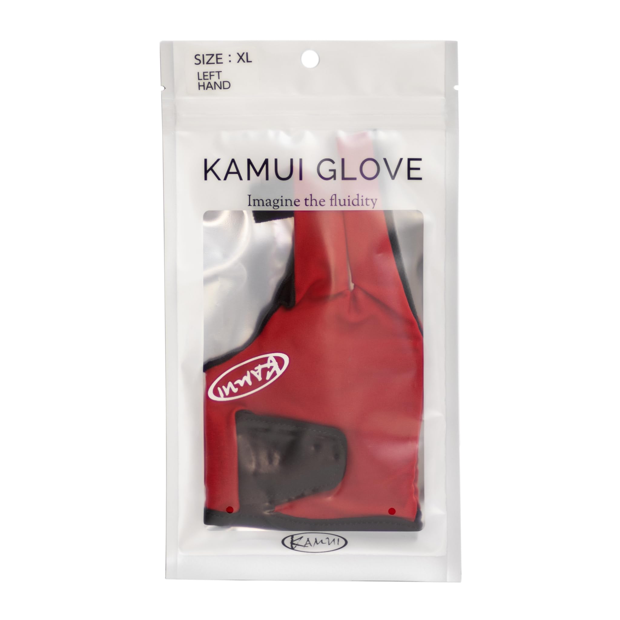 KAMUI Billardhandschuh QuickDry für linke Hand, Rot