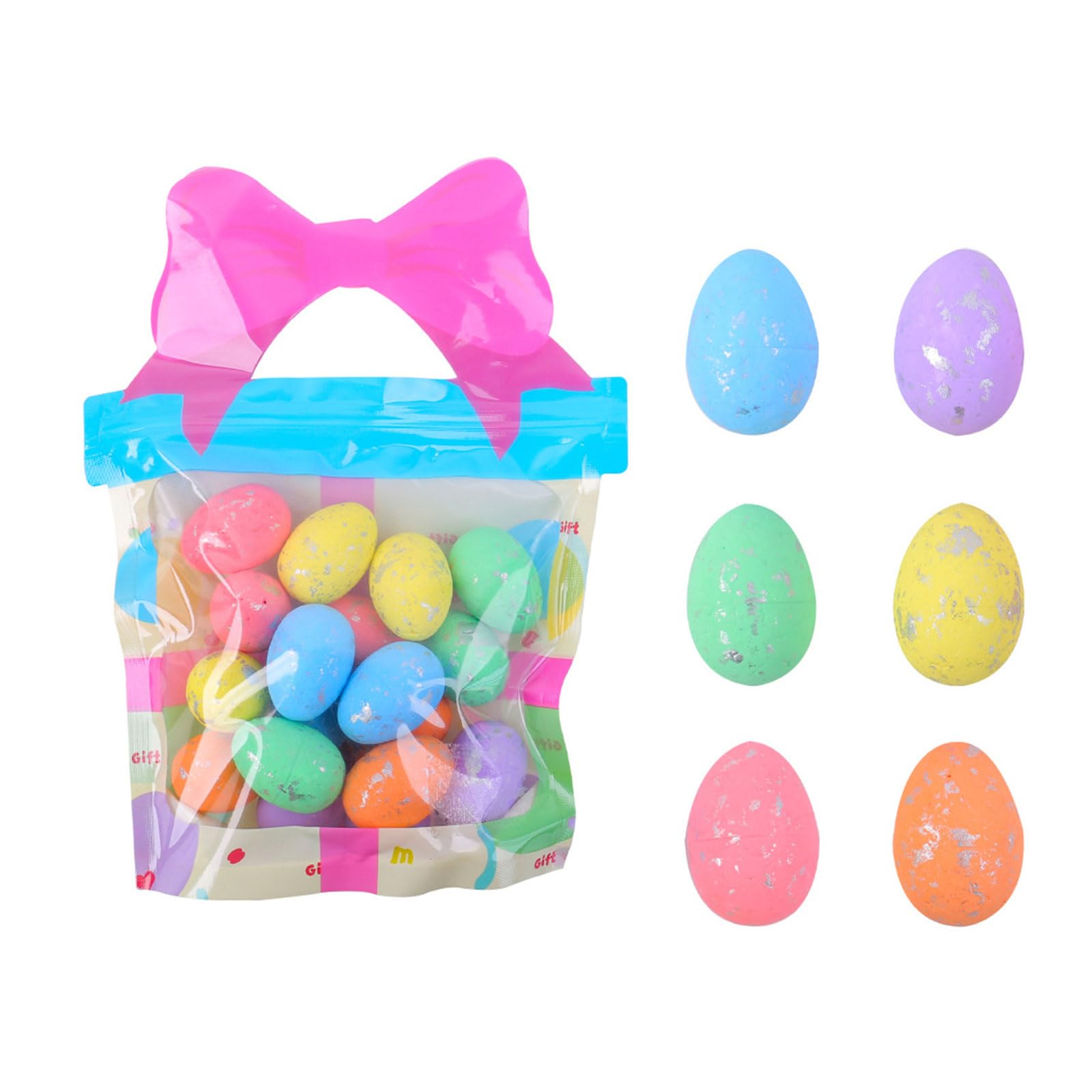 Tsophreniq Of 18 Speckled Eggs Ornament Small Colored Foam Eggs for Festival Party Decorations and Creative Crafting Project