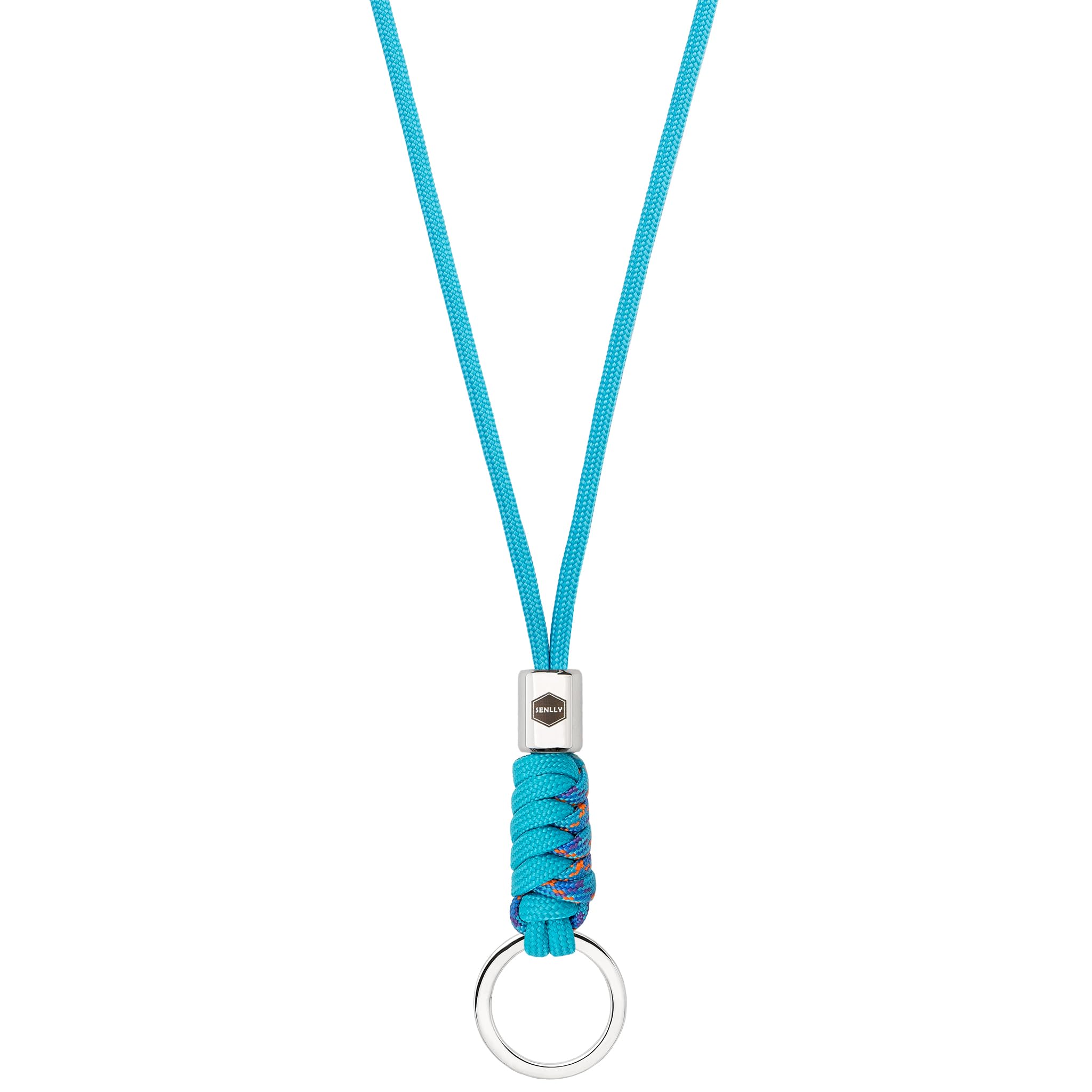SENLLY Neck Lanyard Keychain for keys, Cell Phone, ID Badge Holder, Paracord Braided Design with Stainless Steel Hardware