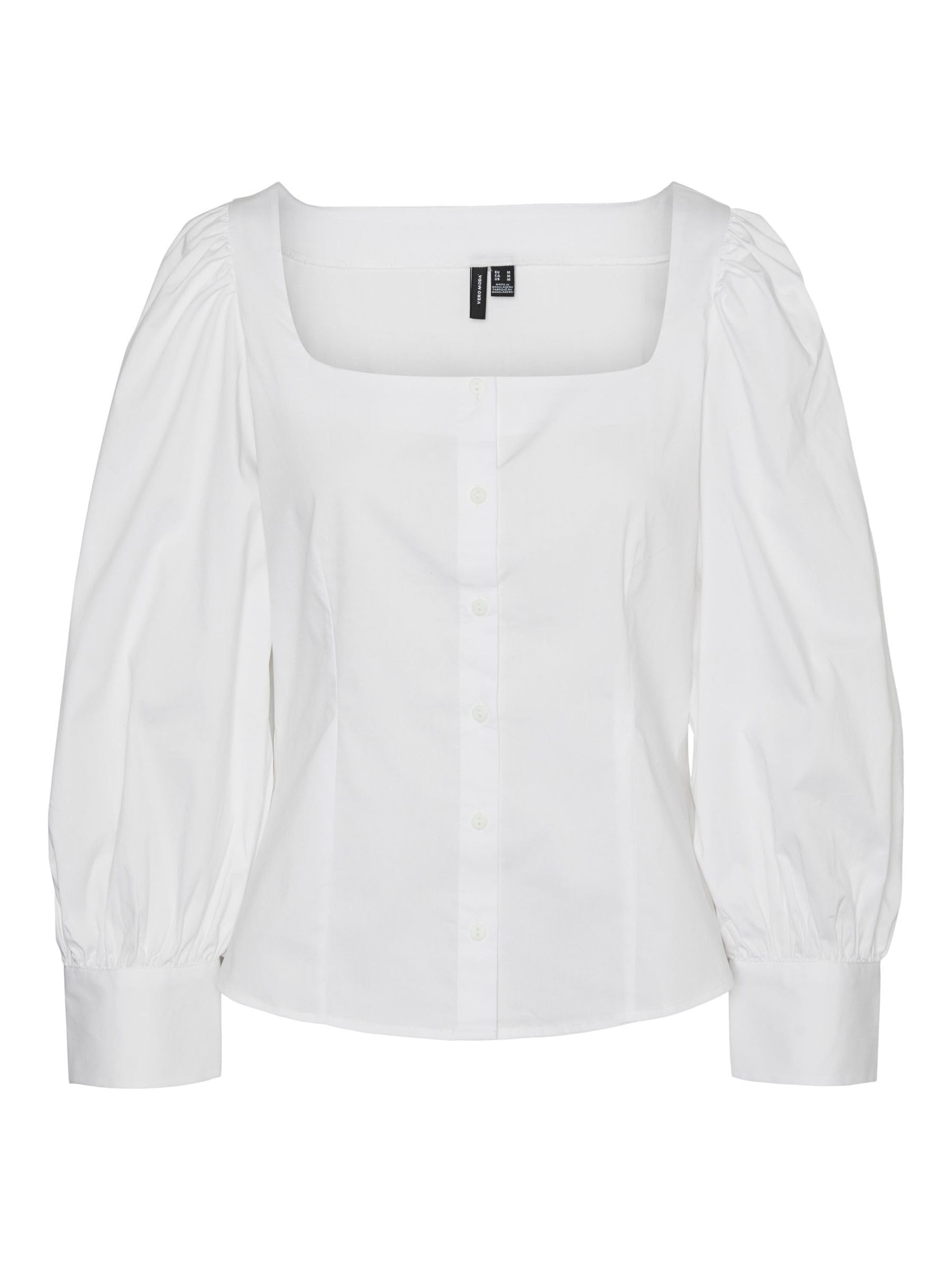 VERO MODA VMFRIDA LS TOP WVN GA, Snow White, Large