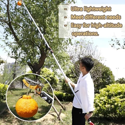 BOBVB Tree Loppers Long Reach Telescopic, Cut and Hold Pruners, Fruit Tree Trimmer, Telescoping Fruit Picker Pole Tools, for Trimmer Yard Garden Patios Trees Branches 1.4-3m - Image 4