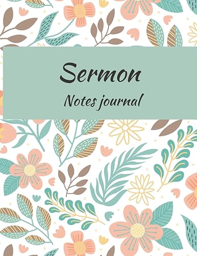 Sermon Notes journal: Large notebook 8.5 x 11'' - 120