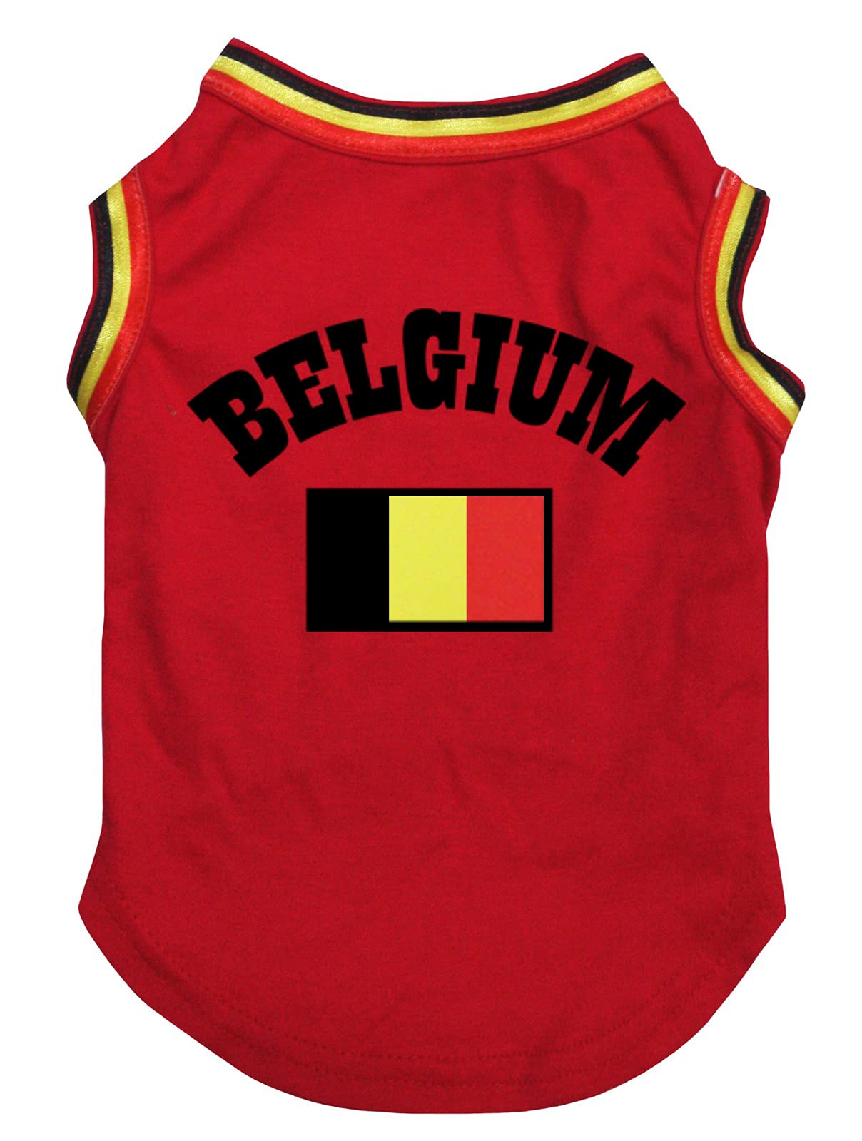 T-shirt pour chien Belgique aux couleurs vives taille S en maille respirante