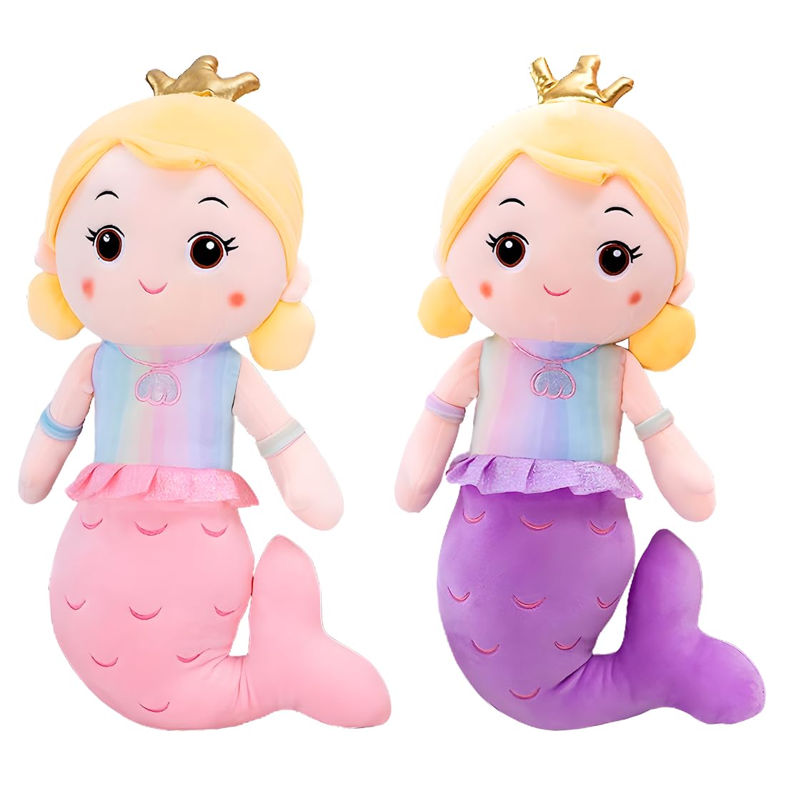 Liquortees Mermaid Soft Dolls for Girls, Soft Toy, Plush Baby Toys, Huggable Cuddly Princess Doll, Role Play Toys, Birthday Gift for Girls Kids (Pack of 2 Pink & Purple 36 Cm) (B0BPPWFRJR) Amazon Price History, Amazon Price Tracker
