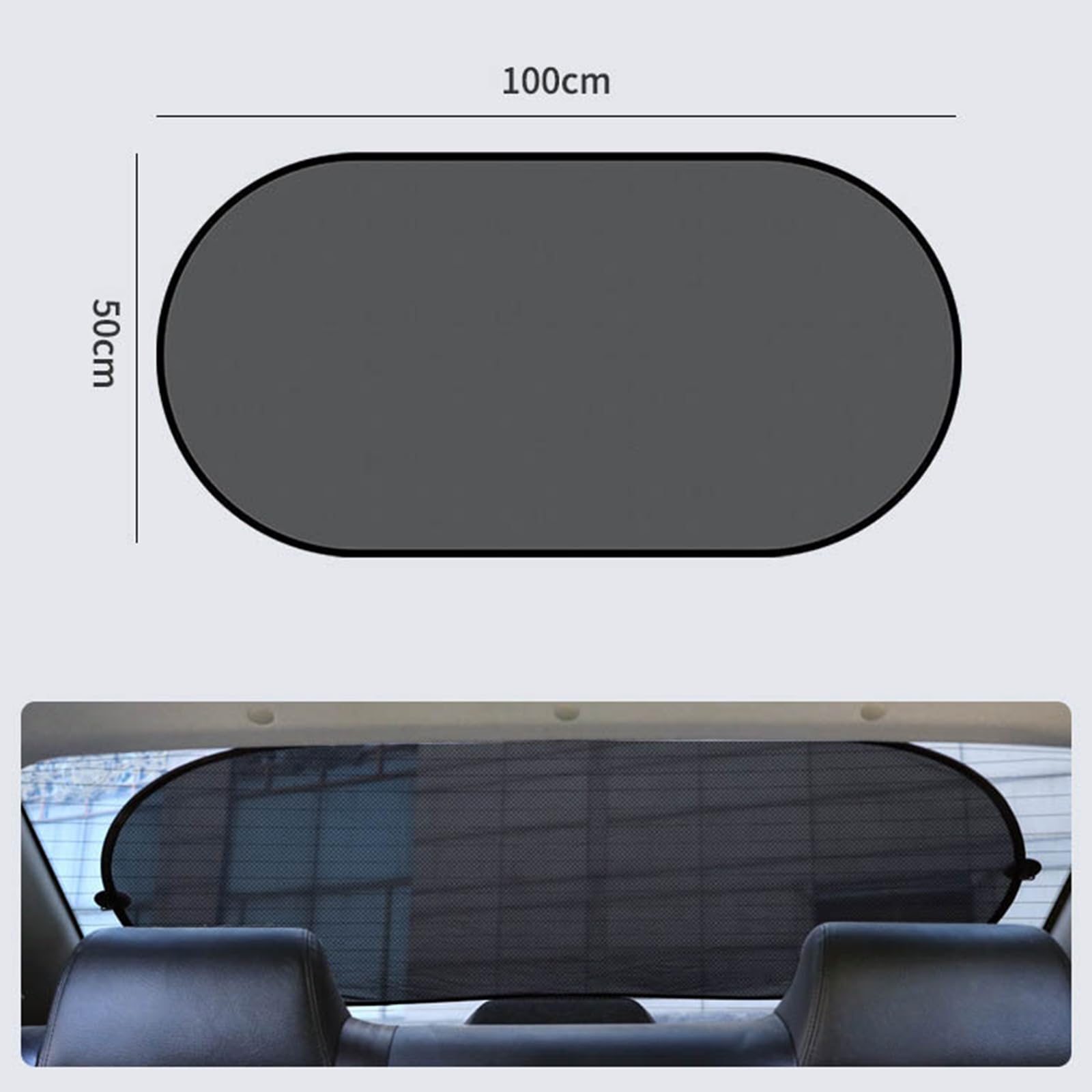 Parasol de Coche para Ventana Trasera,Parasol Coche Infantil con Protección UV,Parasol Coche Bebe con Ventosas,Coche Parasol Trasero,Parasoles Autoadhesivos Coche Sun Shade,100 x 50 CM
