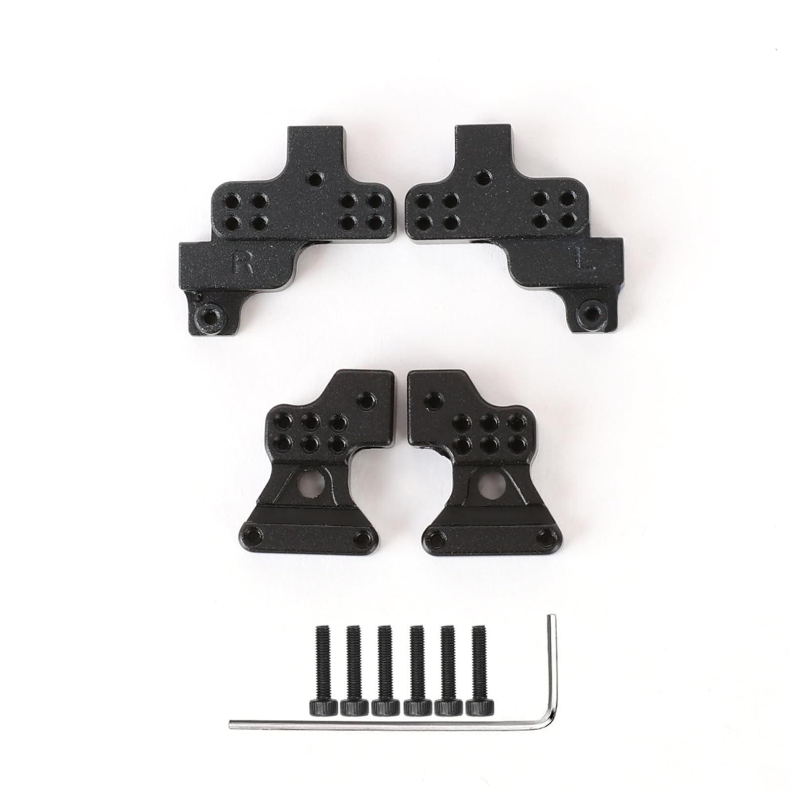 FEDCO SCX24 Shock Mount Adjustable Shock Tower 4PCS Multiple Mounting Positions Shock Bracket for Axial SCX24 Upgrade Parts 1/24 RC Crawler
