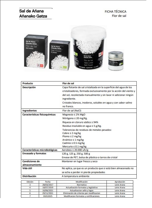 Sal De Añana | Sal Mineral De Manantial 3,5 Kg