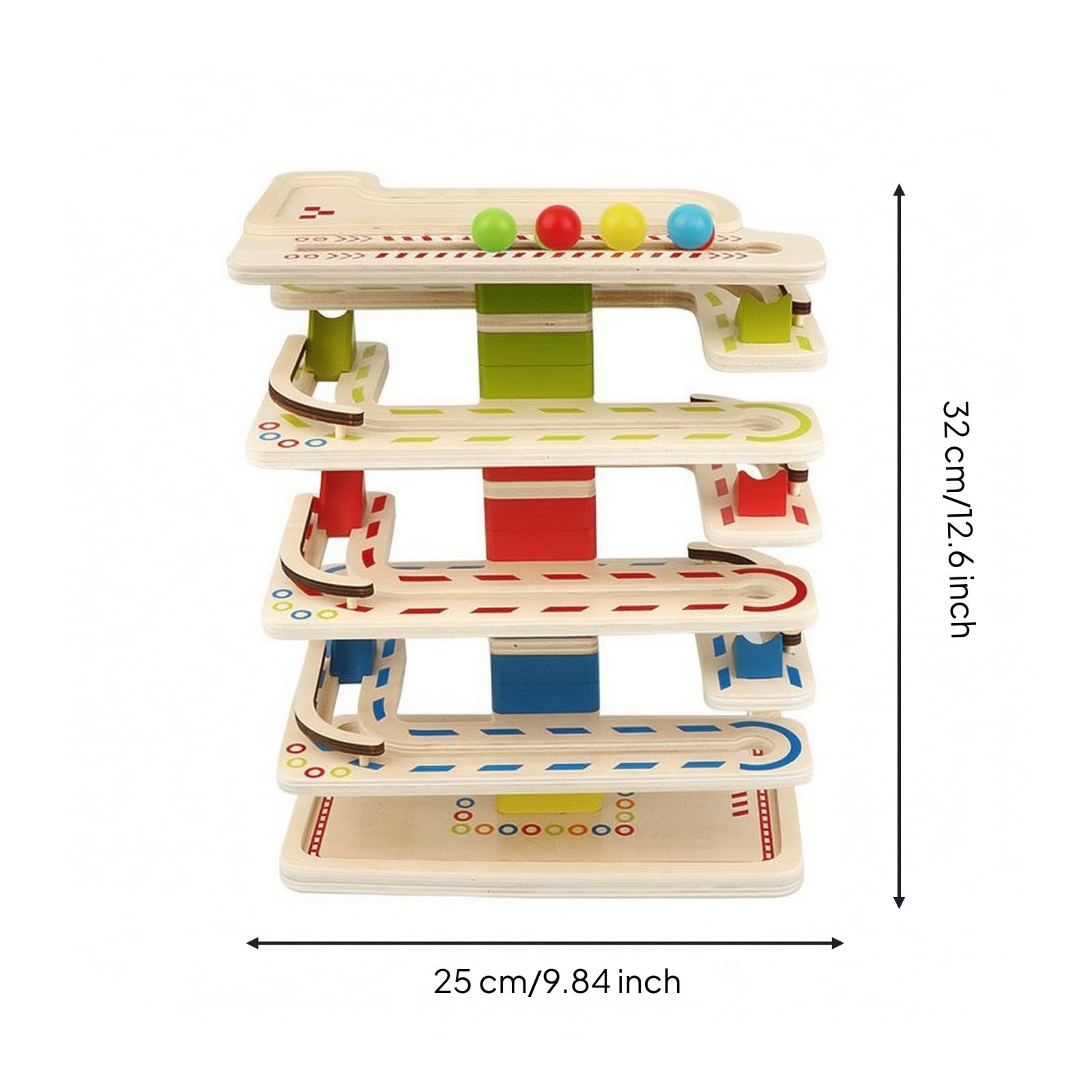 Circuit à Billes DIY en Bois Stable Jeu Marbres en Bois à Assembler Science Kit Cotruction DIY pr Jeunes Enfants