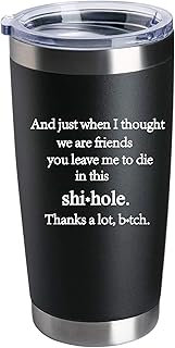 Coworker Leaving Gifts for Women Men 567.0 g Aço Inoxidável Isolado a Vácuo Copo Preto Copo de Carro e Just When I Thought...