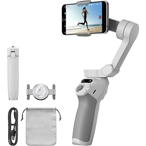 DJI Osmo Mobile SE, 3-Axis Phone Gimbal for iPhone, Android, Built-in Tripod, Selfie Stick, Gimbal Stabilizer for iphone, Andriod, ActiveTrack 6.0, Vlogging Stabilizer for Youtube, TikTok, Travel