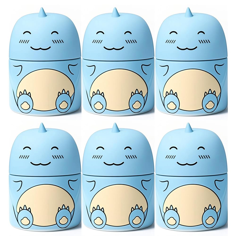 CloudMades Dinosaur Shaped Automatic Toilet Bowl Cleaner with Ocean Scent, 6 Pack, Long-Lasting Bathroom Tank Tablets in Bottles