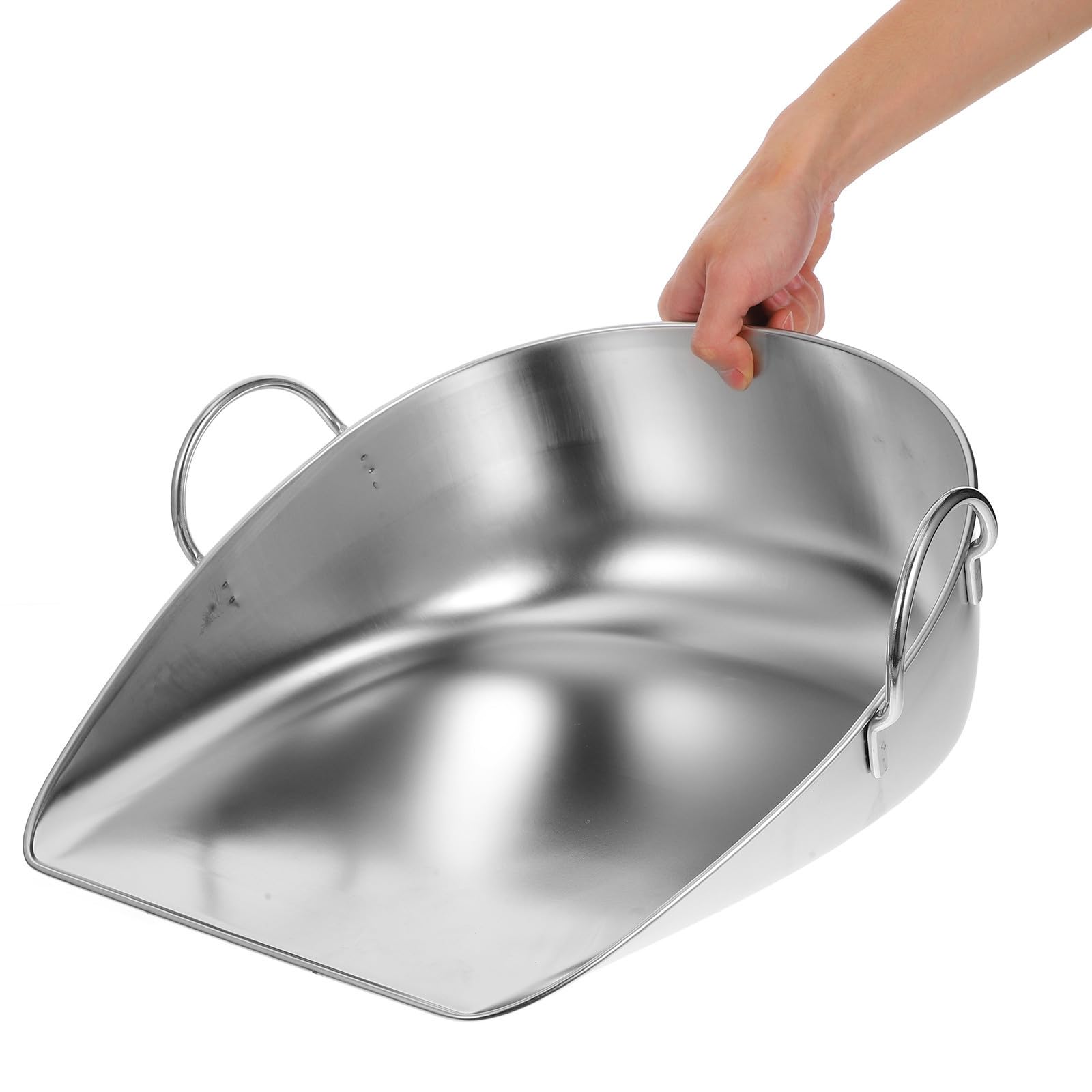 Cabilock Recogedor de Mano Multiusos de Acero Inoxidable Plata para Cosecha y Recolección de Residuos en Instalaciones de Procesamiento