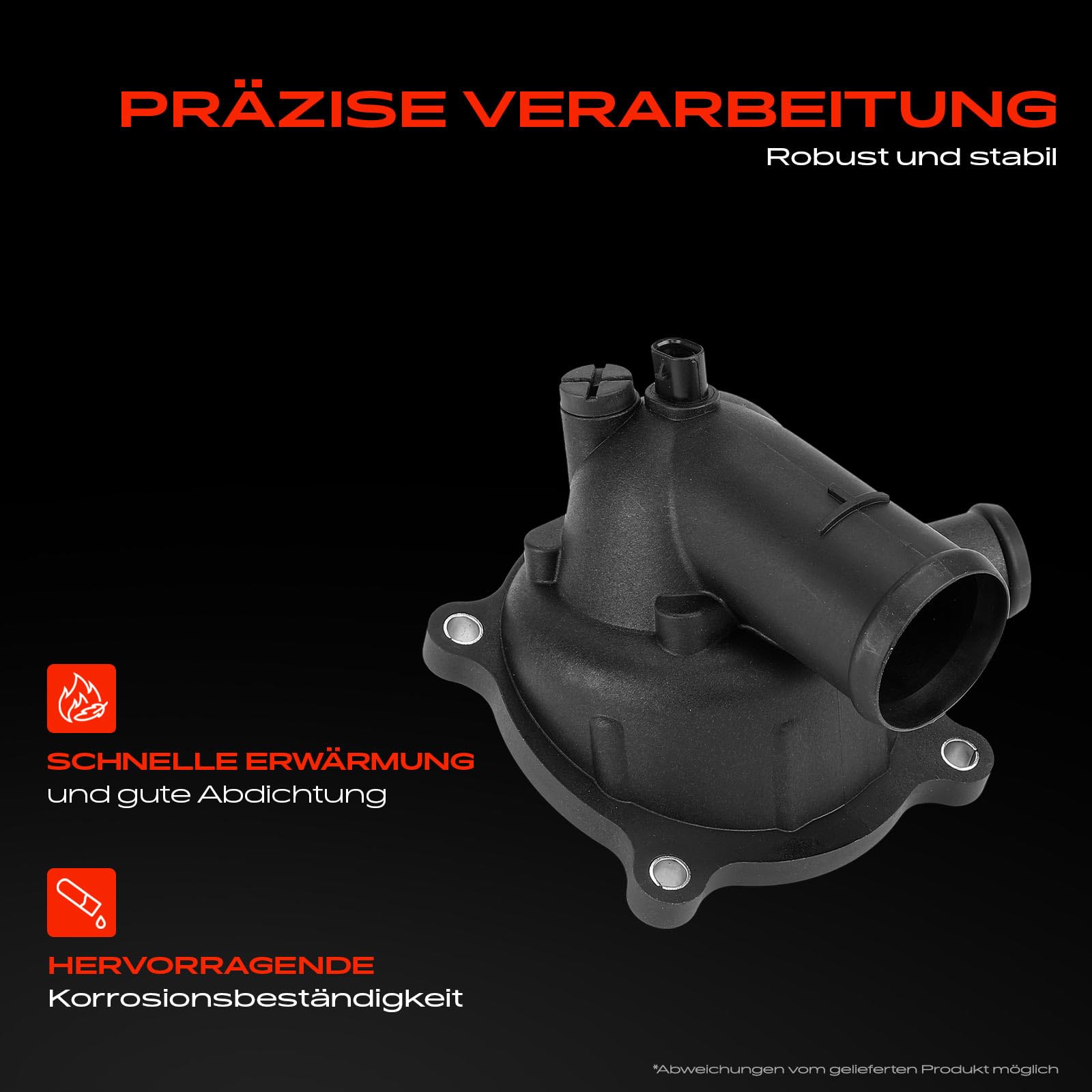 Frankberg Thermostat Kühlmittel 105°C 079121115BK | Kompatibel mit T.o.u.a.r.e.g 7P5 7P6, A8 4E2 4E8, Q7 4LB, A6 Allroad 4FH, T.o.u.a.r.e.g 7L6 7L7 7LA, A6 4F2, A6 Avant 4F5