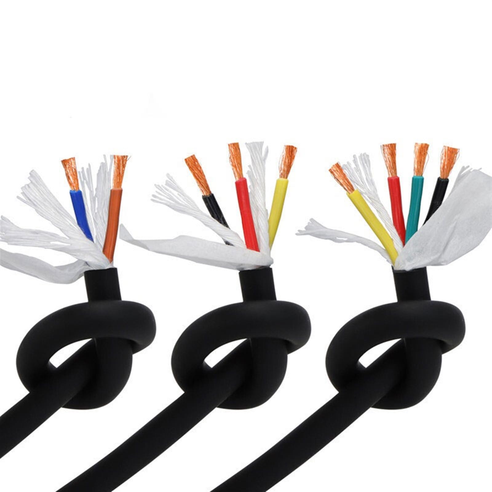 Outdoor Extension 1 Meters Flexible Towline Cable 18AWG 20AWG 22AWG 2 Cores 10 Cores Copper Wire CNC Cable Resistance to Bending Corrosion Solar sheathed(Size:10 cores 1meter,Color:18 AWG 0.75square)