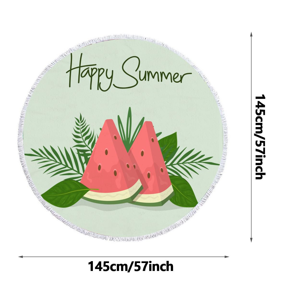 1/2PACK 145 cm in Microfibra di Asciugamani da Spiaggia Rotonda per Adulti, Asciugamano da Viaggio Senza Sabbia asciutta Rapida per Spiaggia, Nuoto, Campeggio, Palestra