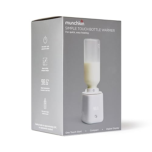 Miniatura 8 de Munchkin Calentador de biberones Simple Touch con pantalla digital de temperatura, sistema de calefacción seguro y fácil a 98.6 F, compatible con la