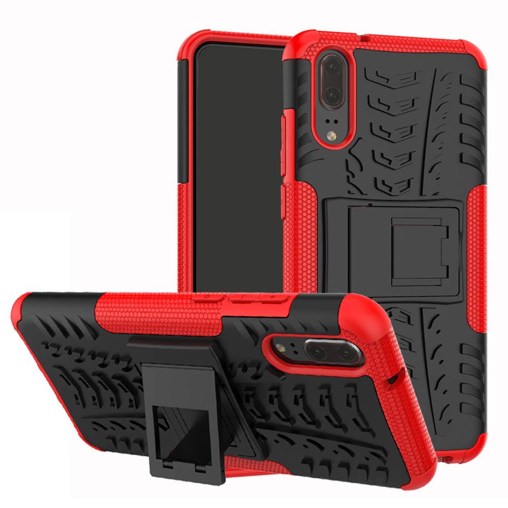 Coque Protecteur Huawei P20 Labanema - Housse Choc Armure Hybride Avec Support Intégré - Noir - Kit Complet