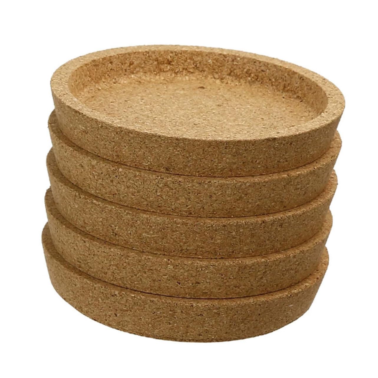 TOPBATHY 2 Series Posavasos Redondos De Corcho Aislantes Térmicos para Tazas Y Platos Decorativos Y Prácticos para Hogar Y Oficina Khaki 5 Piezas*2