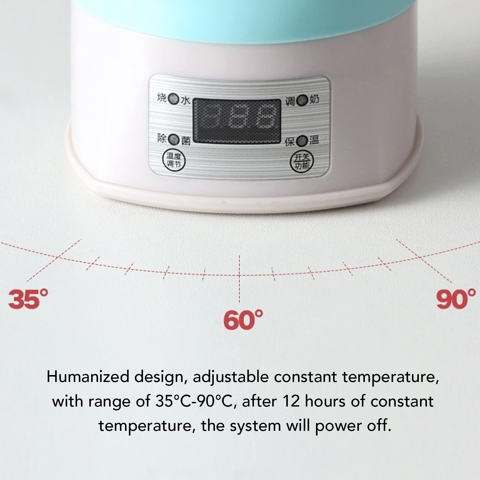 Bollitore Elettrico Pieghevole 110 V‑220 V, Bollitore Elettrico da Viaggio in Silicone da 800 W Bollitore Elettrico Pieghevole con Controllo Termostatico Per Caffè, Tè, Spina Europea(Blu)