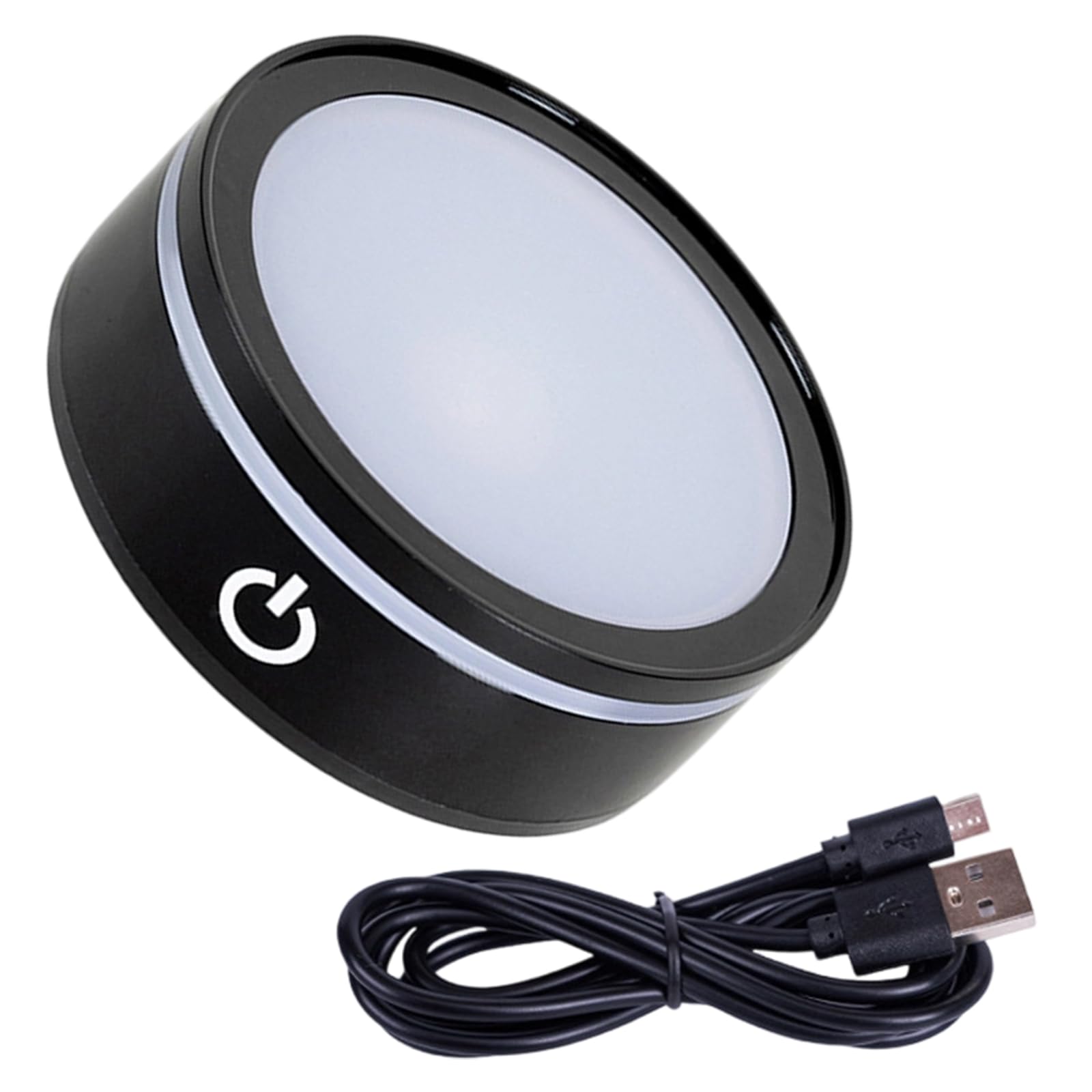 Buxuaaaa Portable ABS Crystals Light Base for Jewelry Exhibits Featuring Touch Sensitive Dimmable LED and Low Temperature Jewelry Display Light
