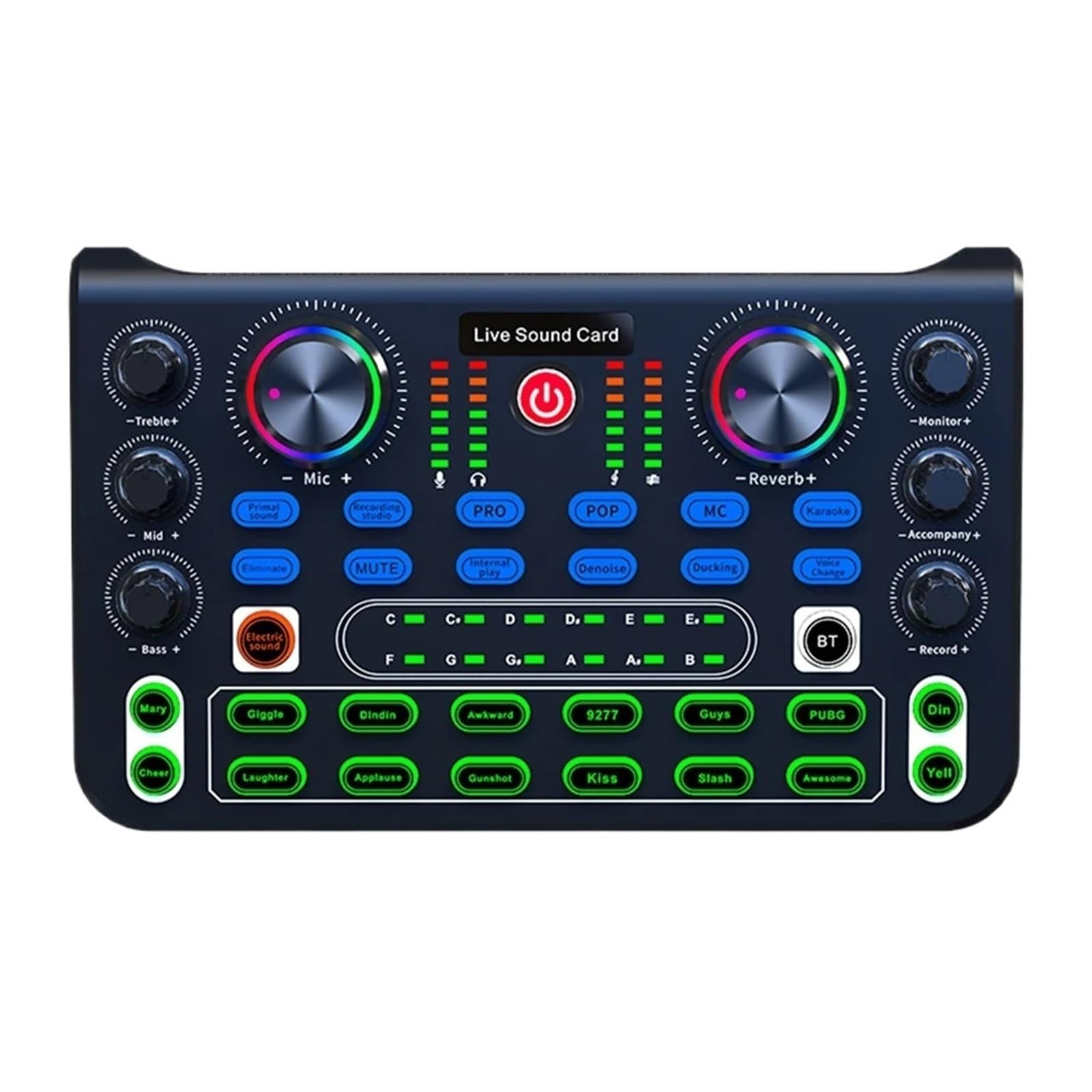 GTORCZDF X60 Live Sound Card DJ Mixer with included cables and user manual