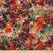 Textile Creations Indian Batik Cascades Scroll Orange Teal Fabric By The Yard